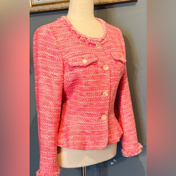J.Crew Pink Tweed Jacket - Picture 3 of 8